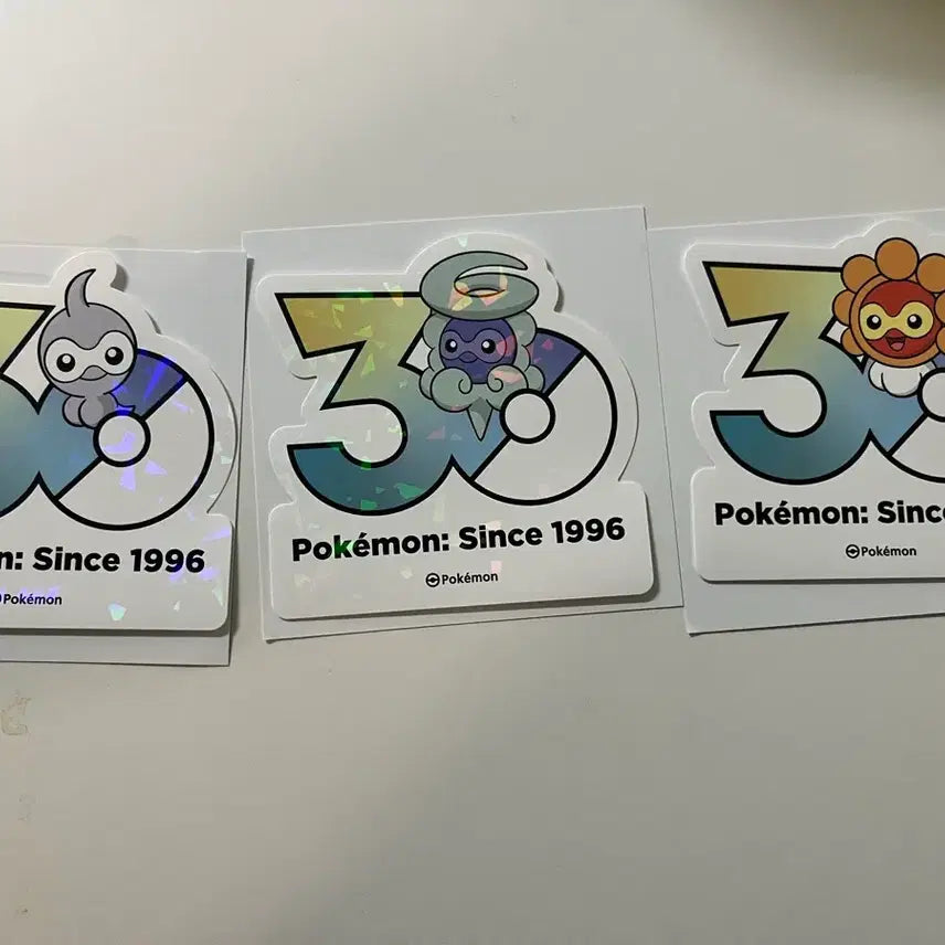 [BUNJANG] Pokemon 30th Anniversary Sticker Caspong Set (3 Types) / 포켓몬 30주년 스티커 캐스퐁 3종