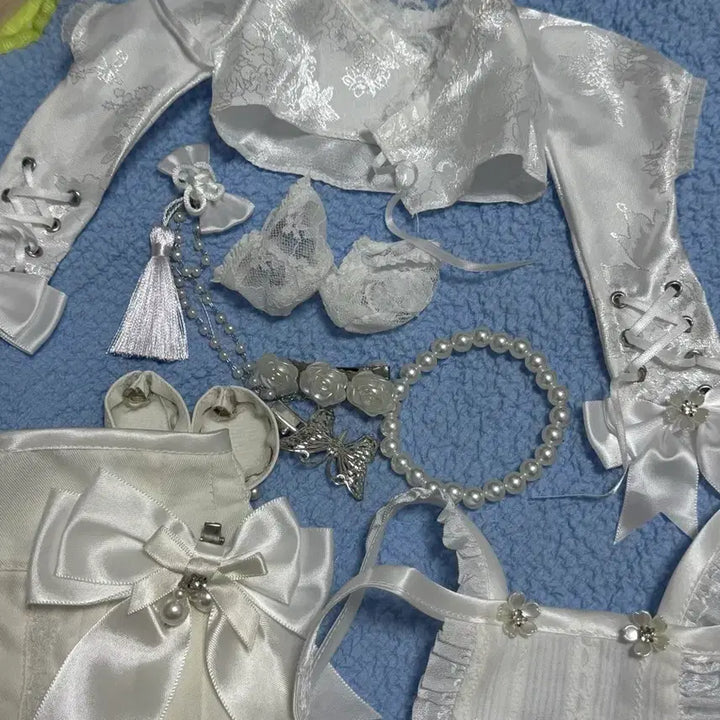[BUNJANG] Fusion Made 20cm-30cm Plush Doll Clothing - All White Version / 무속성 솜인형 옷장 퓨전메이드 20cm~30cm