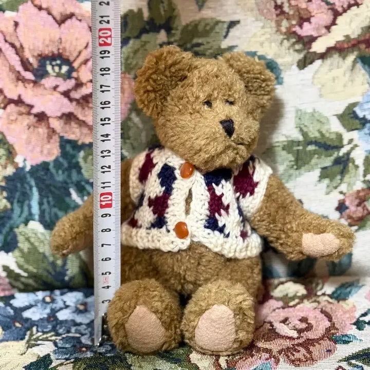 [BUNJANG] Vintage Boyds Bear Knit Vest Stuffed Animal / 빈티지 보이즈베어 니트 조끼 곰인형