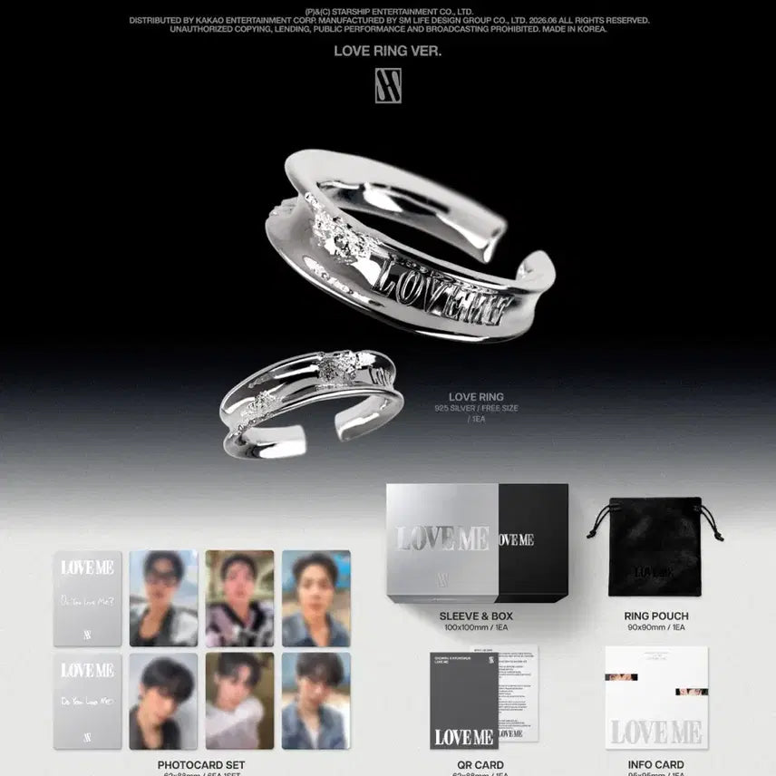 [BUNJANG] MONSTA X SHOWNU X HYUNGWON Ring (Sealed) / 몬스타엑스 셔누형원 반지 미개봉 양도(가격인하)