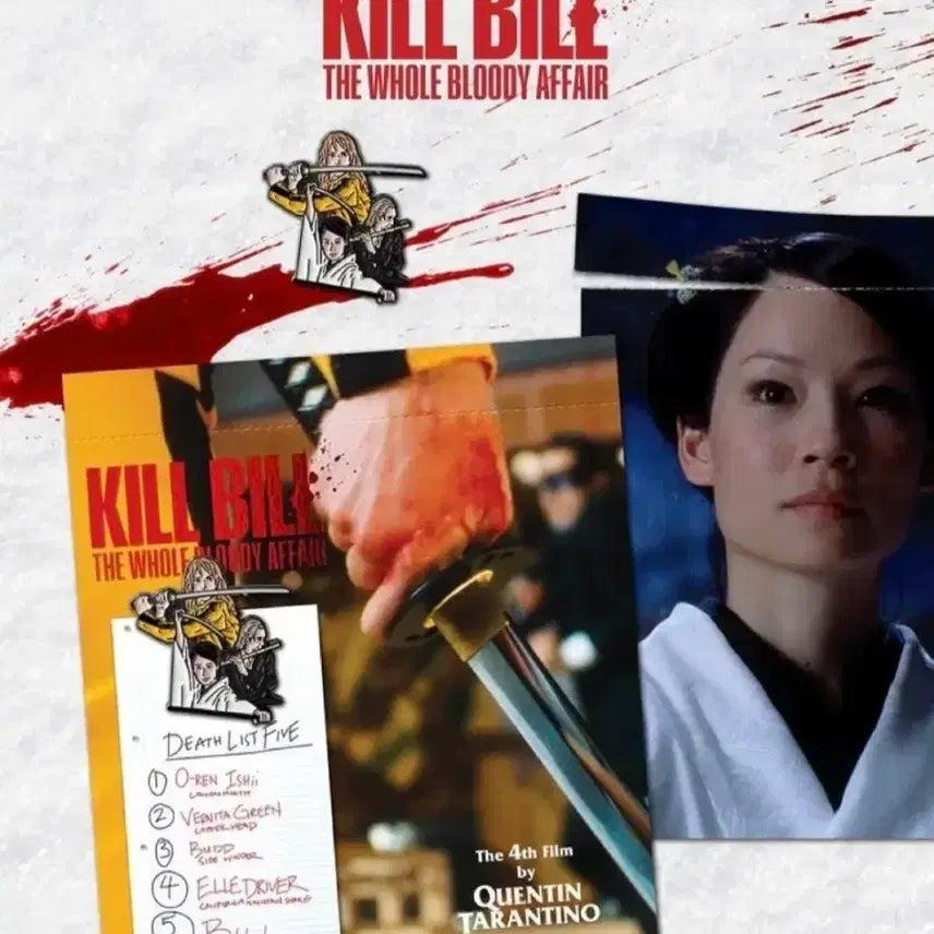 [BUNJANG] Kill Bill Movie Badge Set with Background Poster / 킬빌 뱃지 영화