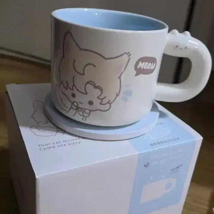 [BUNJANG] Love &amp; Deep Space Seo Eun Cat Mug / 택포)럽딥 러브앤딥스페이스 이서언 고양이 머그컵