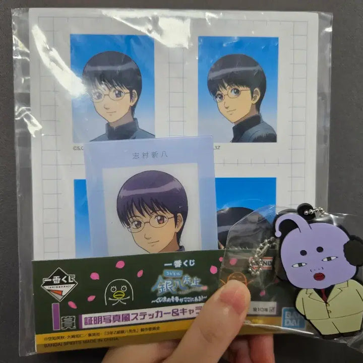 [BUNJANG] Gintama: The Final Ichiban Kuji Prize I Shimura Shinpachi Proof Photo Sticker &amp; Character Card / 은혼 삼젯 제일복권 이치방쿠지 I상