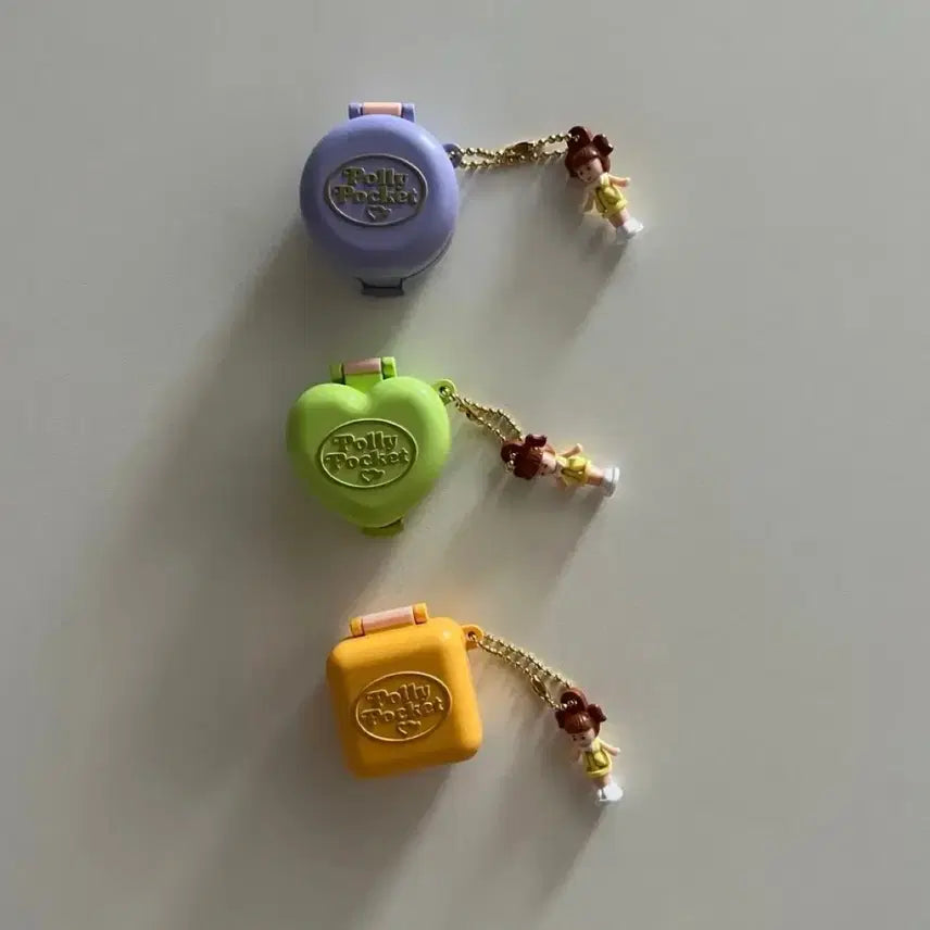 [BUNJANG] Bandai Polly Pocket Mini Charm Keychain Series 2 Gacha Set of 3 / 일본 반다이 BANDAI 폴리포켓 미니챰 키링 2탄 가챠가챠 3종 셋트
