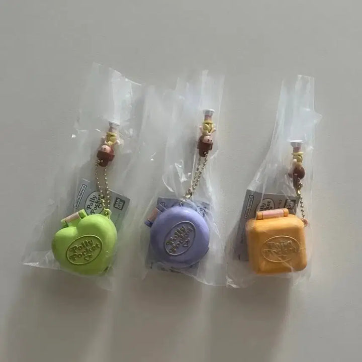 [BUNJANG] Bandai Polly Pocket Mini Charm Keychain Series 2 Gacha Set of 3 / 일본 반다이 BANDAI 폴리포켓 미니챰 키링 2탄 가챠가챠 3종 셋트