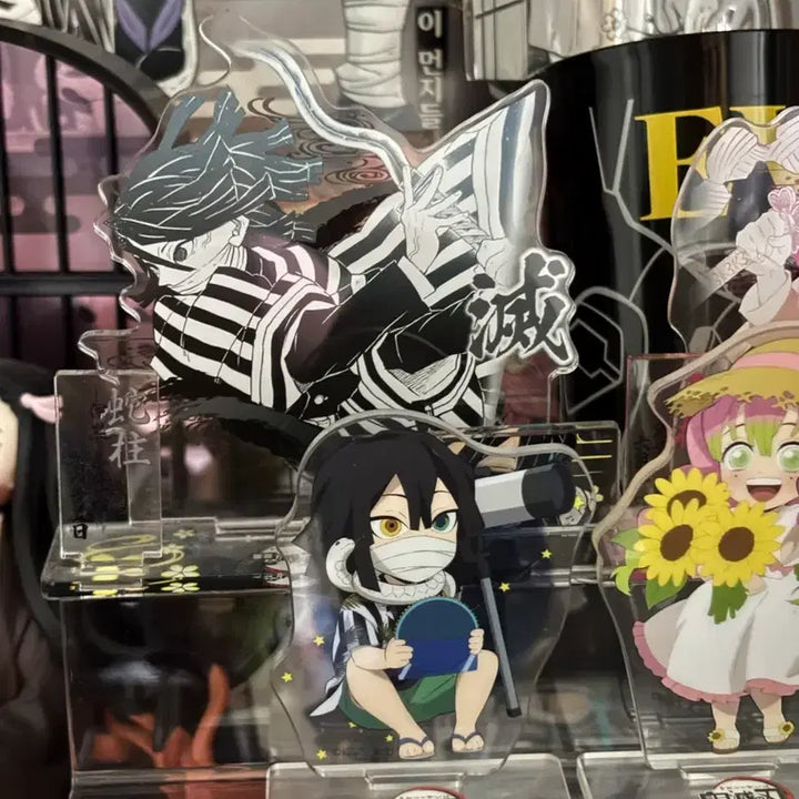 [BUNJANG] Demon Slayer: Kimetsu no Yaiba 2021 Summer Vacation Diorama Acrylic Standee - Obanai Iguro &amp; Mitsuri Kanroji / 귀멸의 칼날 2021 디오라마 여름방학 아크릴 스탠드 오바미츠 이구로 미츠리