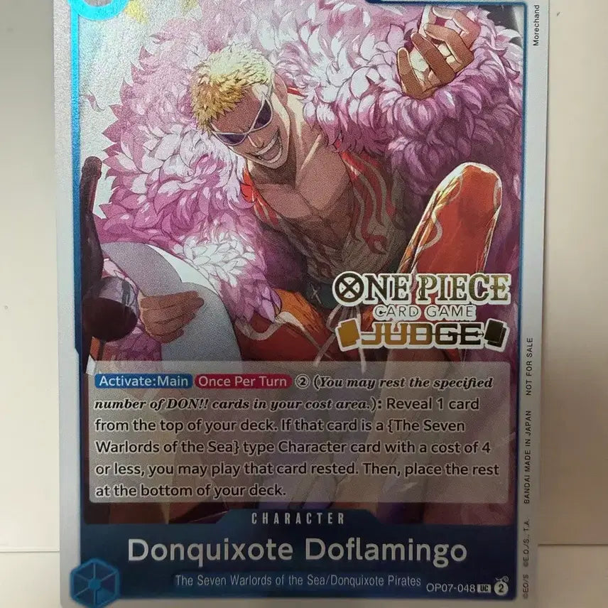[BUNJANG] One Piece Doflamingo Jersey Promo Card [North America] / [북미] 원피스 도플라밍고 저지 프로모 카드