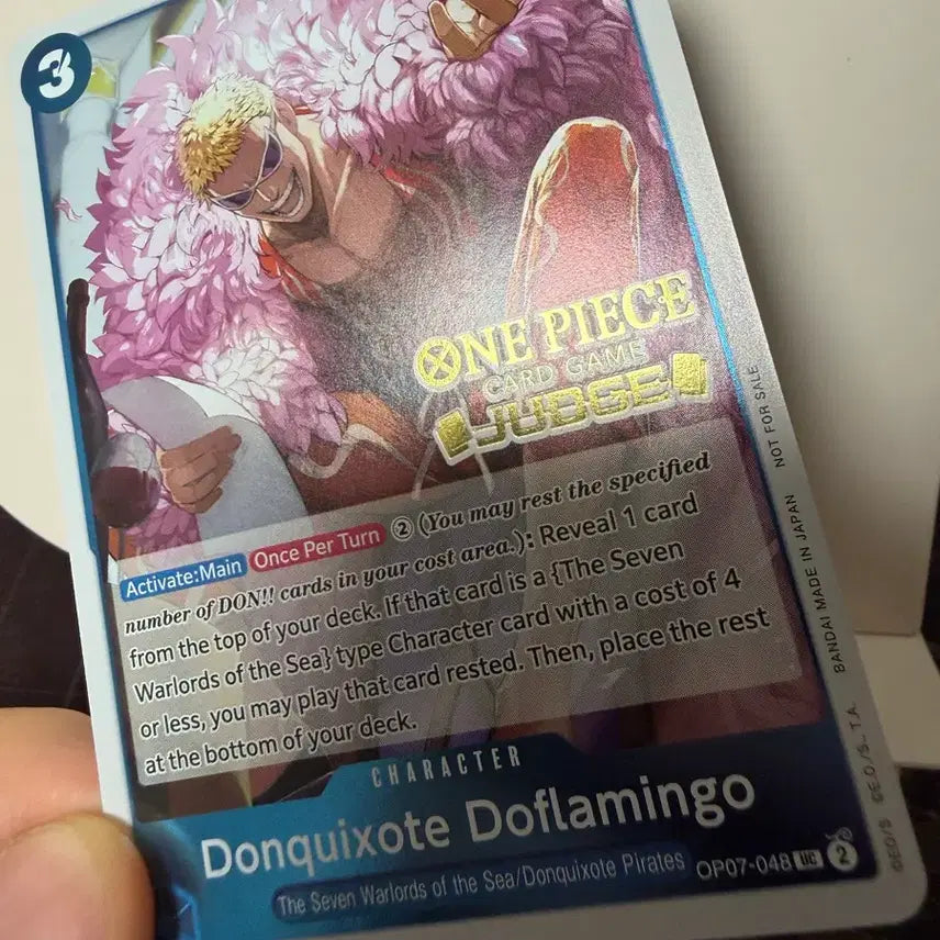 [BUNJANG] One Piece Doflamingo Jersey Promo Card [North America] / [북미] 원피스 도플라밍고 저지 프로모 카드