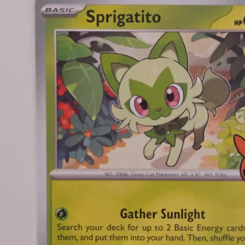 [BUNJANG] Pokemon TCG Sprigatito Halloween Pumpkin Pikachu Stamp (Paldea Evolved 012/193) - North American Exclusive / [북미판] 포켓몬 카드 나오하 할로윈 호박 피카츄 스탬프 (Paldea Evolved 012/193)