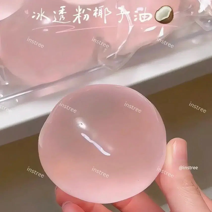 [BUNJANG] Transparent Pink Coconut Oil Squishy Toy / 타오바오 투명 핑크 코코넛 오일 말랑이 판매