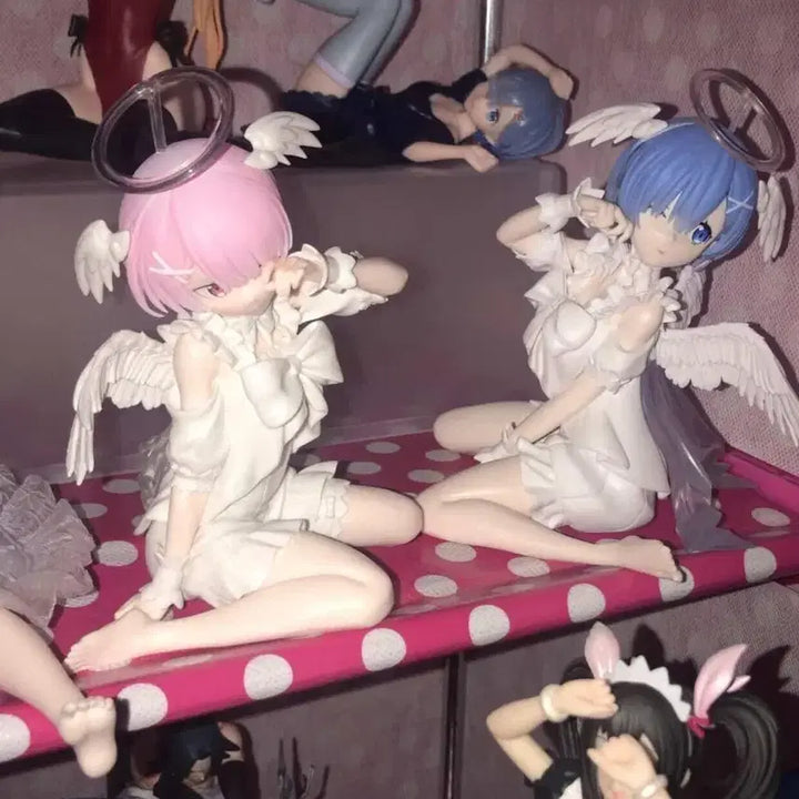 [BUNJANG] Re:Zero Ram Rem Sweet Angel Relax Time Figure Bundle / 리제로 렘 람 스위트 엔젤 피규어 릴렉스 타임 일괄 박스O
