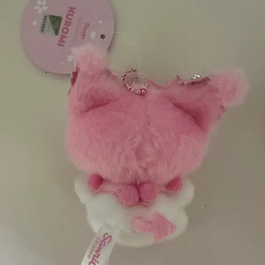 [BUNJANG] Kuromi Cherry Blossom Plush Keychain / 벚꽃 쿠로미 인형 키링
