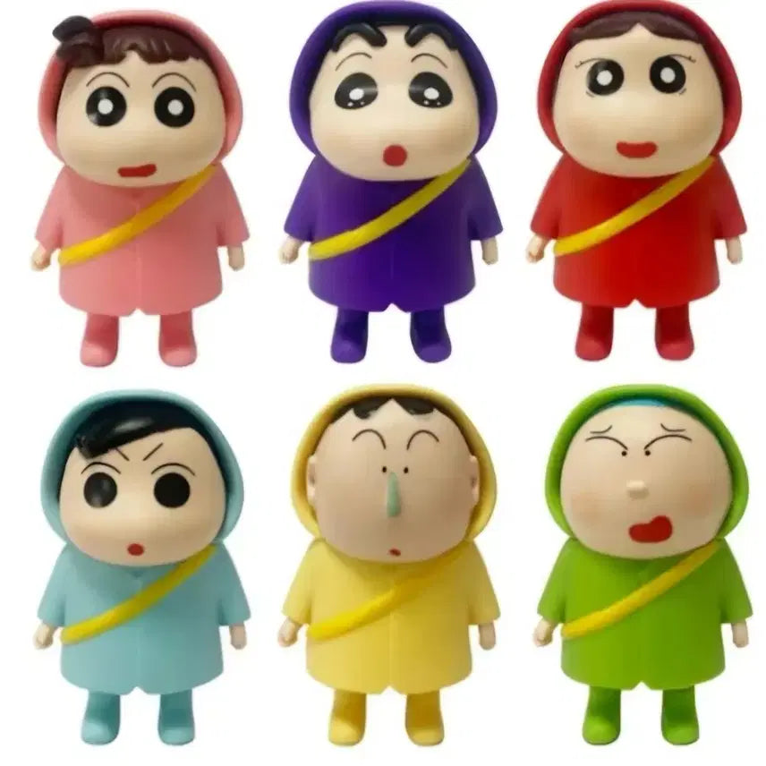 [BUNJANG] Crayon Shin-chan Ddeoknip Village Guard Figure 6-Piece Set (Sealed) / 짱구는 못말려 떡잎마을 수비대 피규어 미개봉 6종 세트로 일괄 판매합니다.