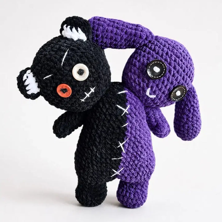 [BUNJANG] Handmade Mental Health Doll - Bear &amp; Rabbit Combination / 멘헤라 인형