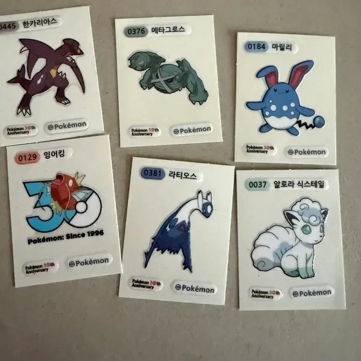 [BUNJANG] Pokemon Commemorative Stickers Bundle / 포켓몬 기념 스티커 일괄 띠부실