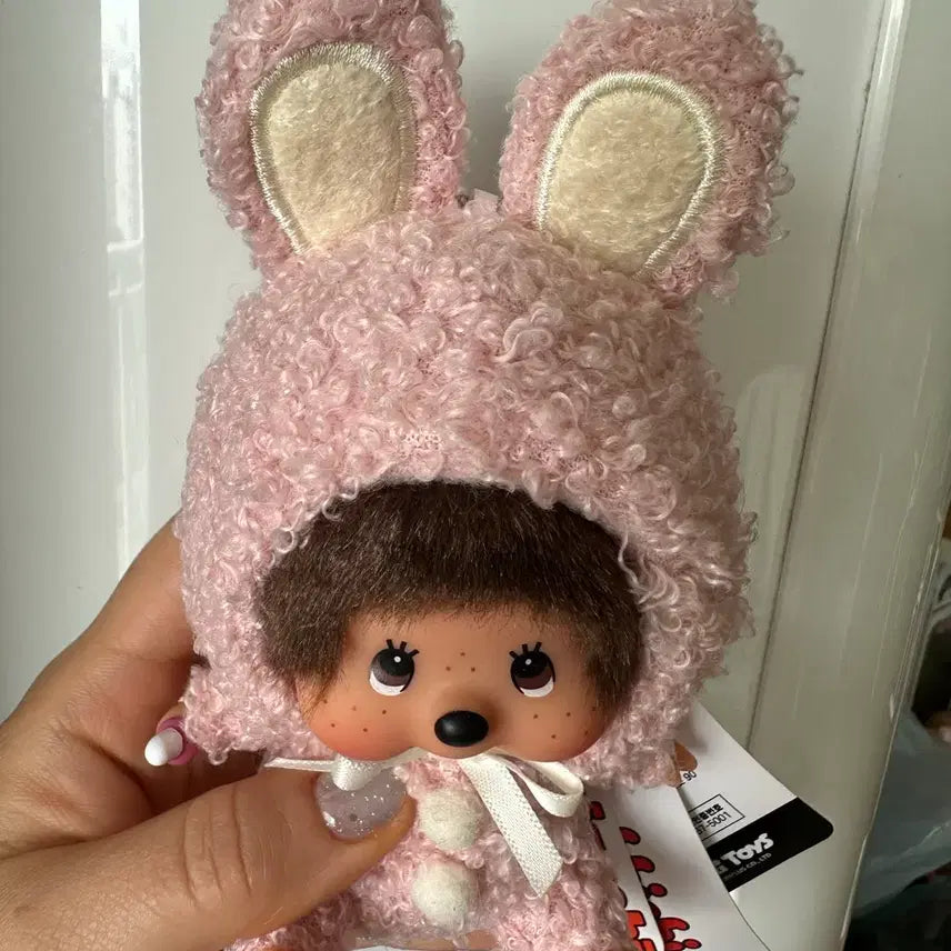 [BUNJANG] Sekiguchi Monchhichi Bunny Plush Keychain (Authentic) / 신상 세키쿠치 바니 몬치치 정품 인형 키링