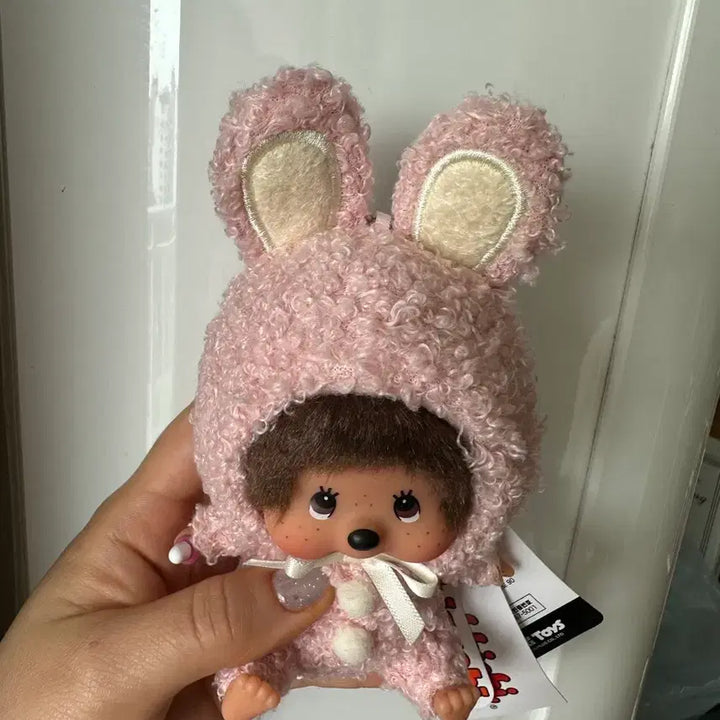 [BUNJANG] Sekiguchi Monchhichi Bunny Plush Keychain (Authentic) / 신상 세키쿠치 바니 몬치치 정품 인형 키링