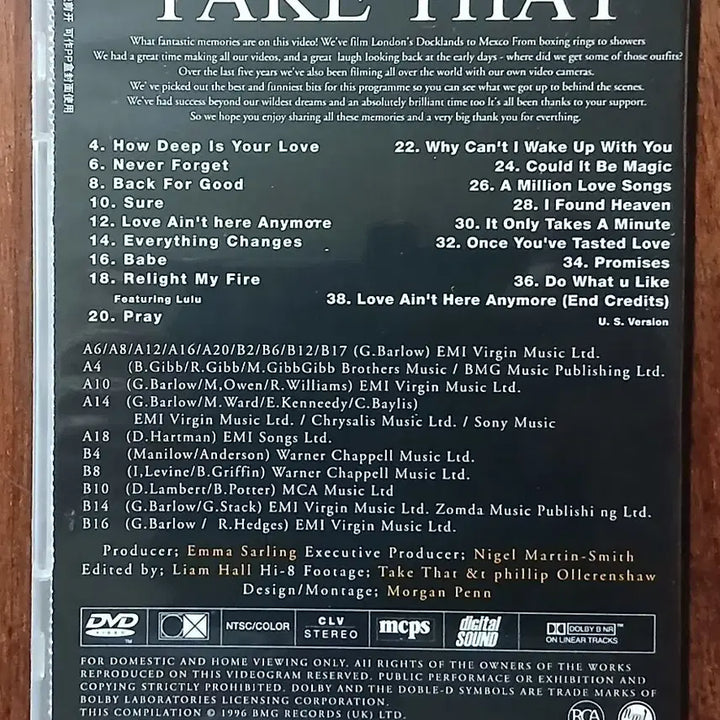 [BUNJANG] Take That Greatest Hits DVD / DVD 팝 테이크 댓 Greatest Hits
