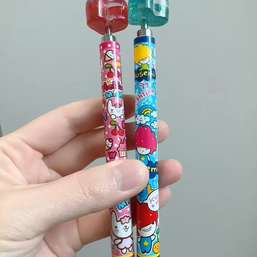 [BUNJANG] Character Heart Ballpoint Pen / [고전문구] 캐릭터 하트 볼펜
