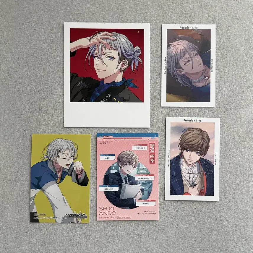 [BUNJANG] Paradox Live PARADISE TCG Darts Natsume Ryu Ando Shiki Trade Photo Card Bundle Set / 파라독스 라이브 파라라이 티씨덥 나츠메 류 안도 시키 트레포토 지프리 특전 일괄