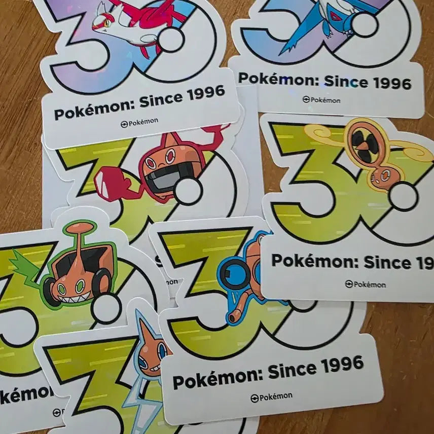 [BUNJANG] Pokemon 30th Anniversary Logo Sticker Set / 포켓몬 30주년 로고 스티커 판매