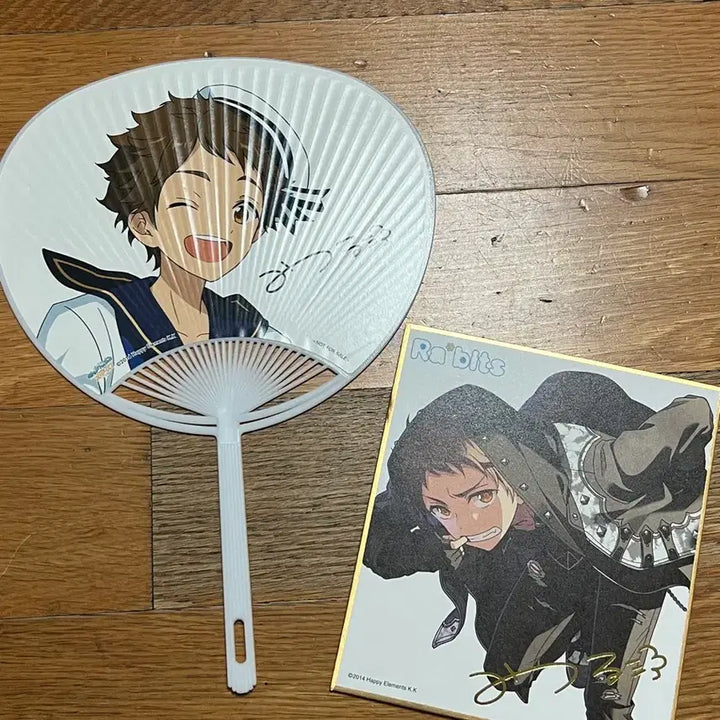 [BUNJANG] Ensemble Stars! Tenma Mitsuru Fan &amp; Shikishi Bundle Set / [일괄] 앙스타 텐마 미츠루 색지 오시 부채 우치와