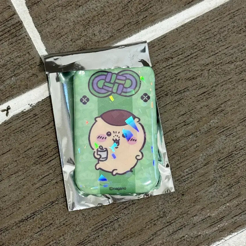 [BUNJANG] Chiikawa Omamori Can Badge Kurimanju / 치이카와 오마모리캔뱃지 쿠리만쥬