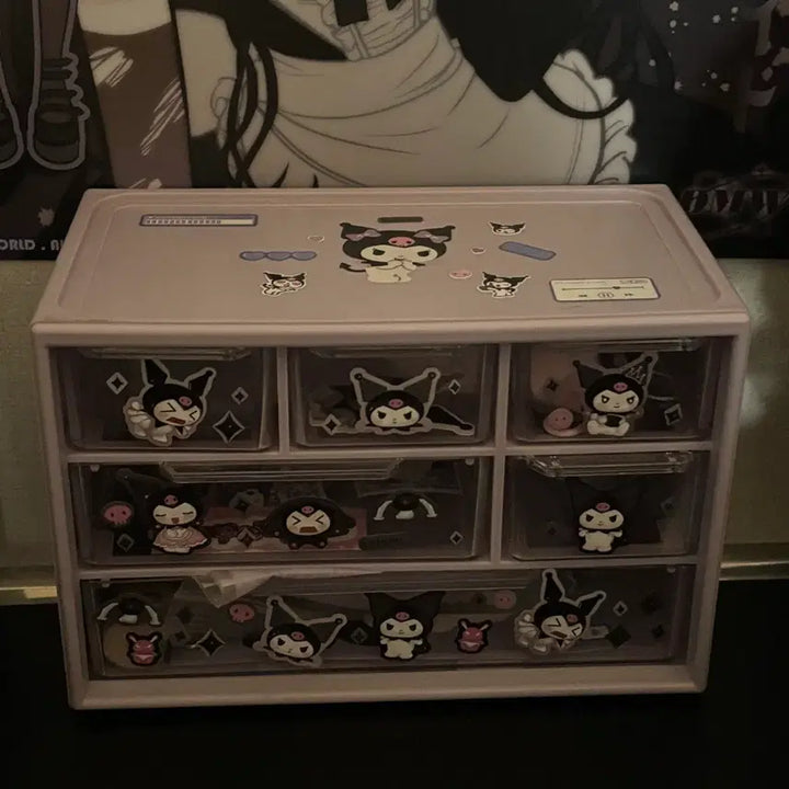 [BUNJANG] Kuromi 6-Drawer Organizer / 쿠로미 서랍 정리함 6칸 방꾸 미소녀 양산형 지뢰계