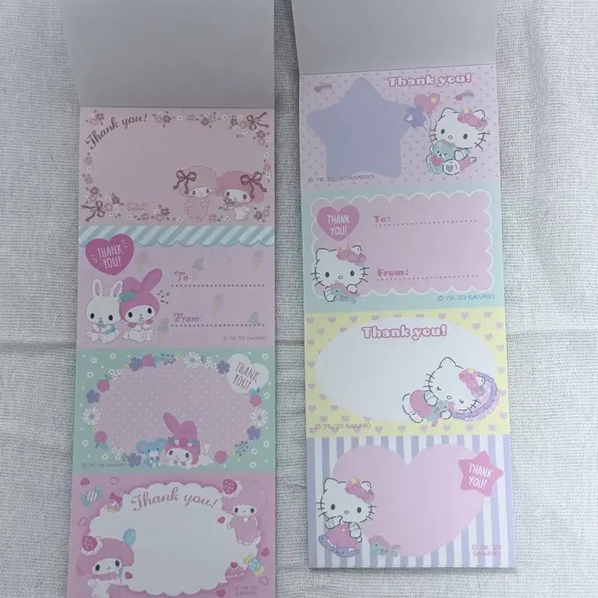 [BUNJANG] Classic Kitty My Melody Memo Pad Set / 고전 키티 마이멜로디 메모지 세트판매