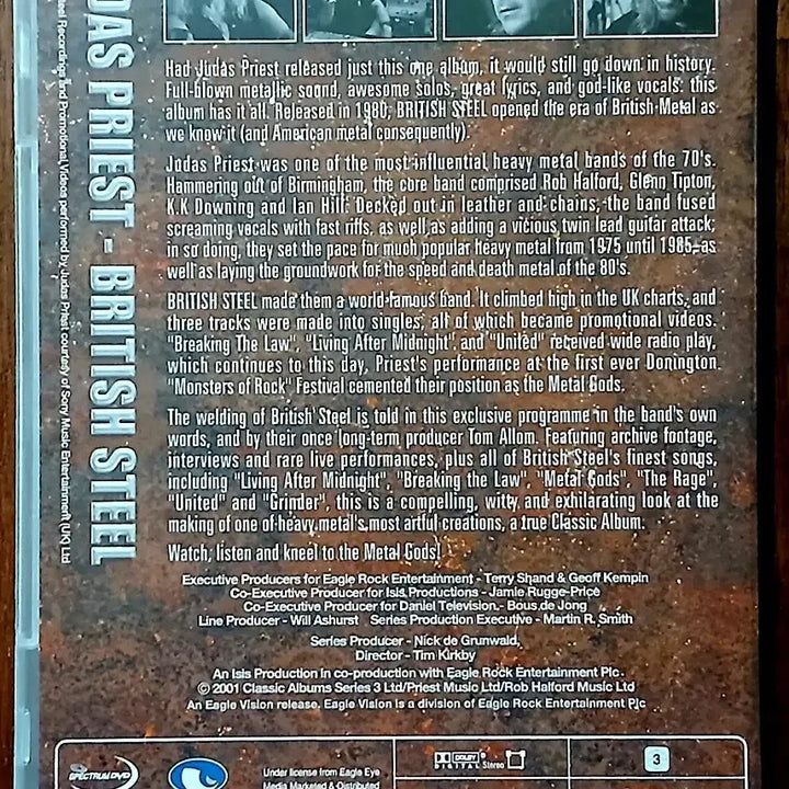 [BUNJANG] Judas Priest British Steel DVD / DVD 주다스 프리스트 브리티쉬 스틸
