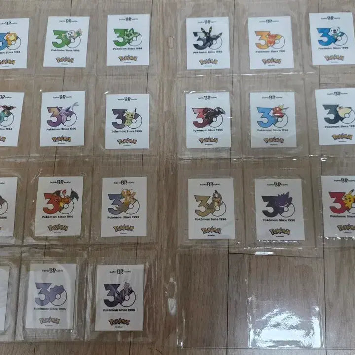 [BUNJANG] Baskin Robbins x Pokémon 30th Anniversary Sticker Collection (27 Types) / 베라 30주년 포켓몬 스티커 띠부씰 27종 전종 팝니다.