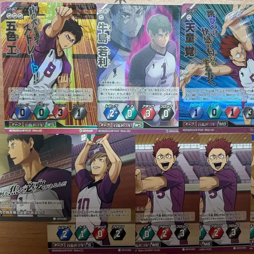 [BUNJANG] Haikyuu!! Shiratorizawa Bakka Card Bundle Set / 하이큐 바보카 시라토리자와 일괄