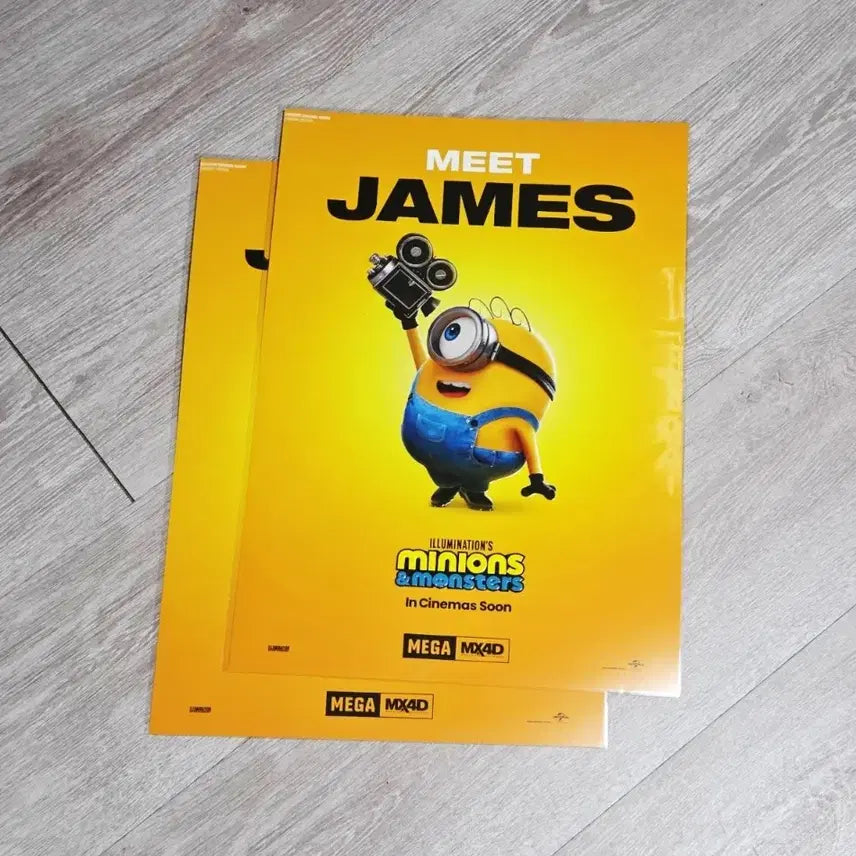 [BUNJANG] Minions &amp; Monsters MX4D Poster A3 / 미니언즈 &amp; 몬스터즈 MX4D 포스터 A3