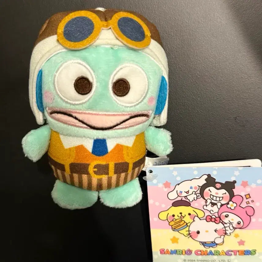 [BUNJANG] Sanrio Hangyodon Pilot Plush Keychain Mascot / 산리오 한교동 파일럿 인형 키링 마스코트