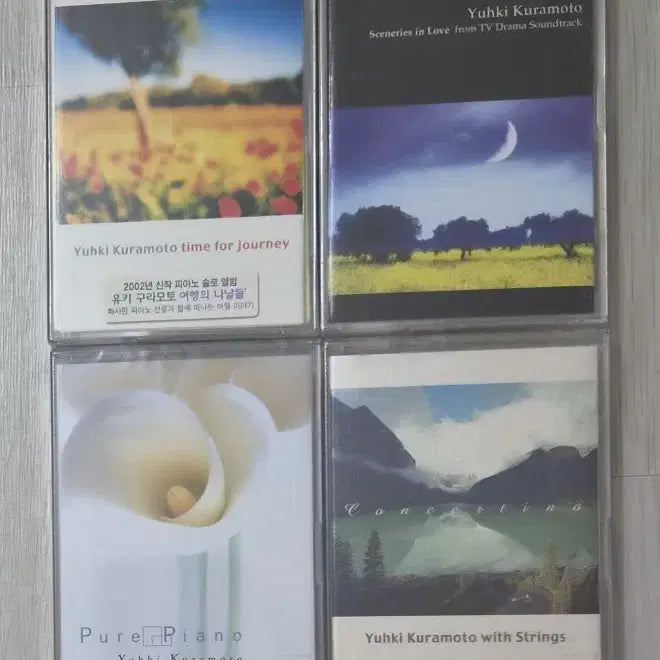 [BUNJANG] Yuhki Kuramoto 4-Album Set (Unsealed Cassette Tapes) / 유키 구라모토 4장 (미개봉 카세트테이프)
