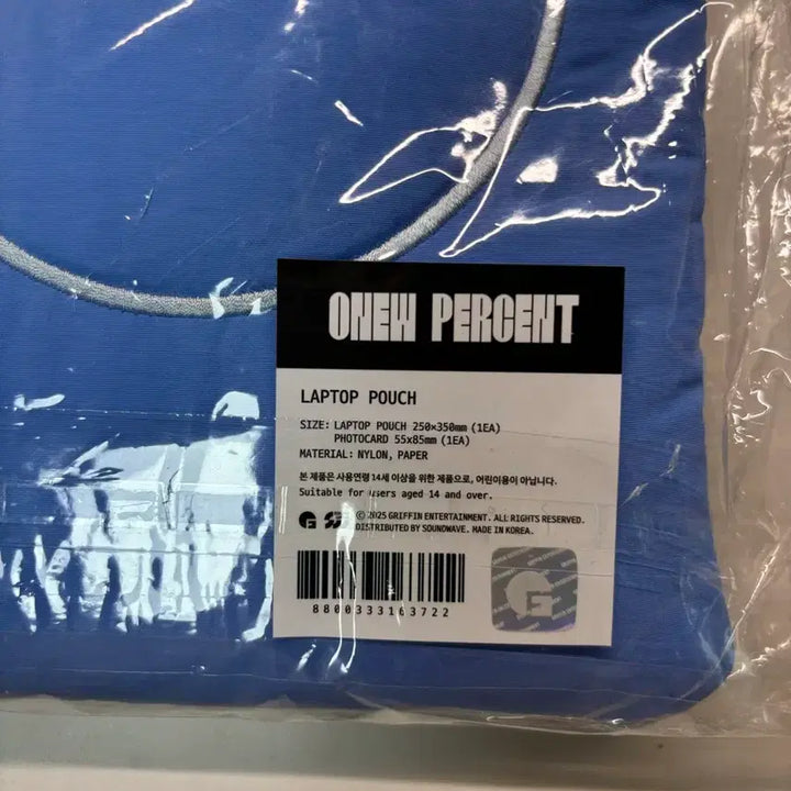 [BUNJANG] ONew Percent Laptop Pouch Japan Only Photocard Included / 온유 퍼센트 랩탑 노트북 파우치 재팬온리 포카포함