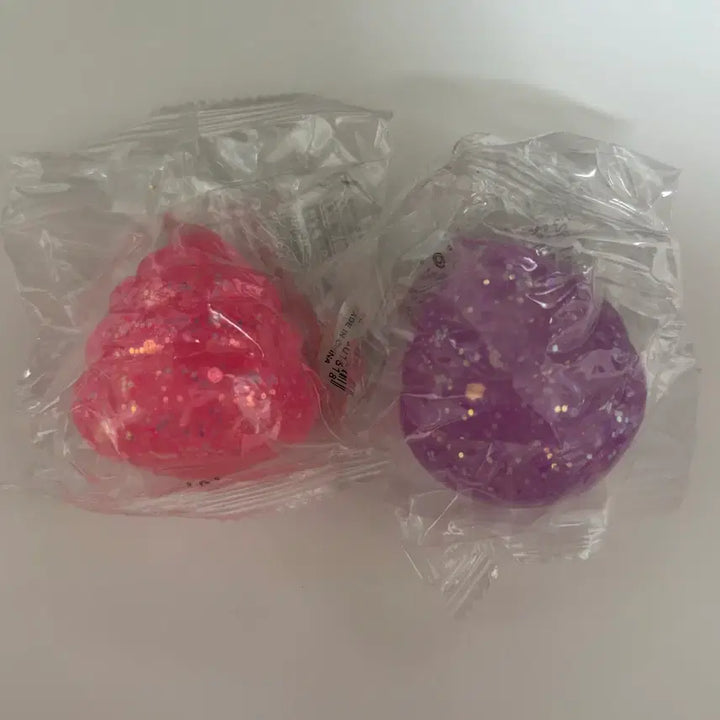 [BUNJANG] Poop-Shaped Squishy Toys - Glitter &amp; Soft (Set of 2) / 똥 모양 응가 글리터 반짝이 말랑이 스퀴시 2개 일괄
