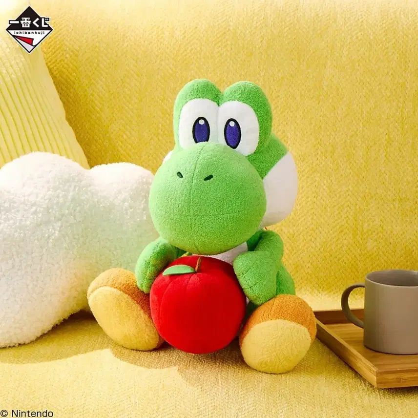 [BUNJANG] Ichiban Kuji Super Mario Yoshi with Apple Plush / 이치방쿠지 슈퍼마리오 요시와 함께 A상 요시 인형 with 사과