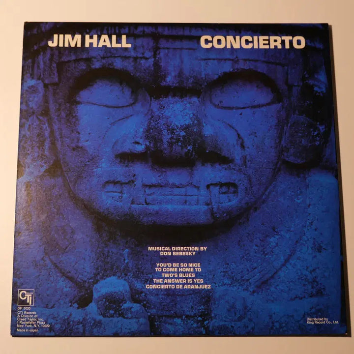 [BUNJANG] Jim Hall Concierto LP (1975 Japan First Press King Records) / [LP] Jim Hall (짐홀) - Concierto (1975 일본 초반 / 킹레코드)