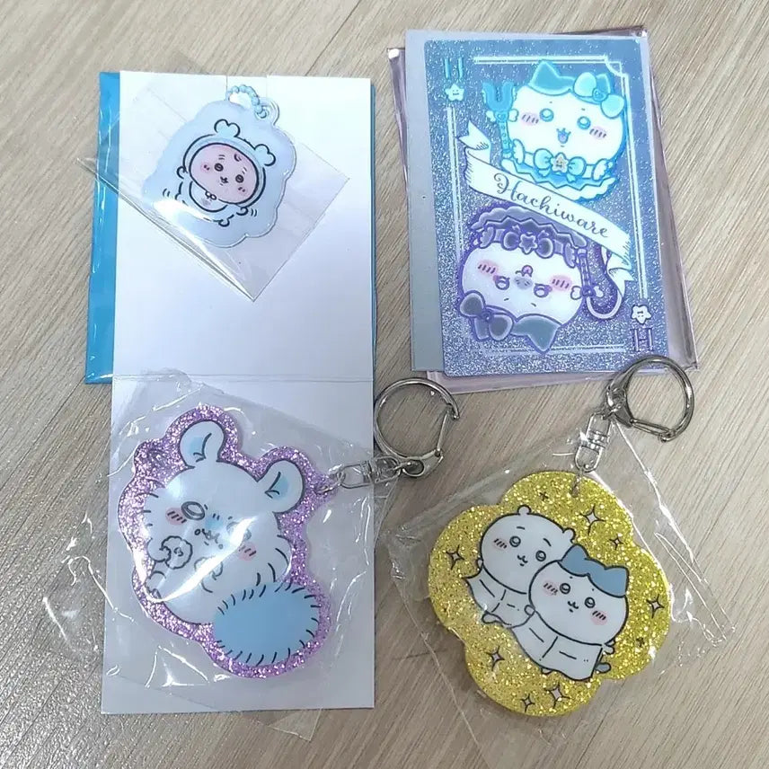 [BUNJANG] Cheekawaii Magical Hachiware Bundle Set Trump Card Mascot Acrylic Keychain / 일괄)먼작귀 매지컬 하치와레 트럼프 카드 카니 말랑 키링 모몽가 치이카와 아크릴 랜덤 키링 팝업
