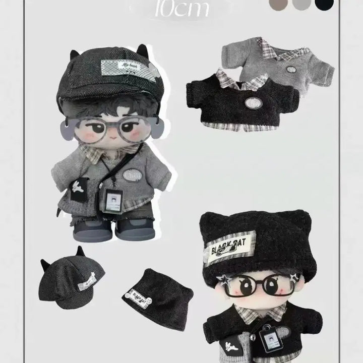 [BUNJANG] 10cm Plush Doll Clothes Set - Devil Casual / 10cm 솜인형옷 세트 악마 캐주얼 떨깅 떨옷