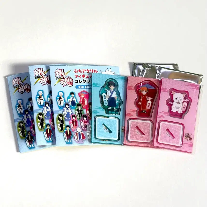 [BUNJANG] Gintama Chufy Shop Puchi Acrylic Stand Set (Shinpachi, Kagura, Sadaharu) - Sealed Bundle / (미개봉일괄)은혼 중프샵 푸치 아크릴 신파치 카구라 사다하루