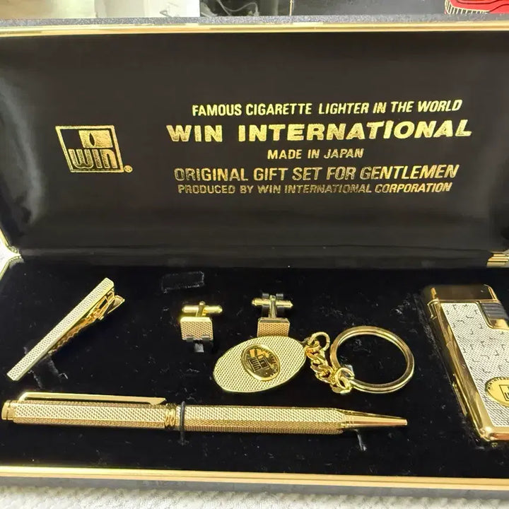 [BUNJANG] Gold Plated Lapidius Gift Set (Lighter, Pen, Tie Pin) / 금장기프트셋트 판매합니다