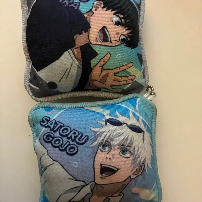 [BUNJANG] Jujutsu Kaisen Gojo &amp; Haibara Cushion Keychain Bundle Set / 주술회전 고죠 하이바라 쿠션 키링 일괄