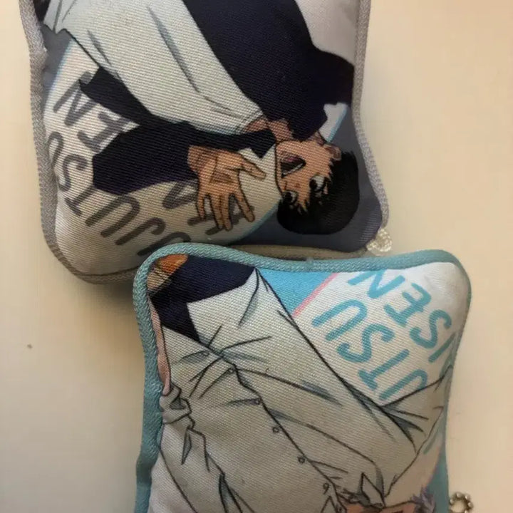 [BUNJANG] Jujutsu Kaisen Gojo &amp; Haibara Cushion Keychain Bundle Set / 주술회전 고죠 하이바라 쿠션 키링 일괄