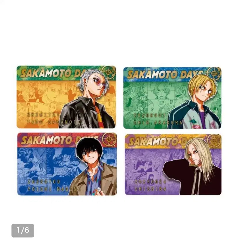 [BUNJANG] Sakomoto Days Jump Shop Original Art Birthday Card Set - Nagumo Shin Shishiba (4 Cards) / 현물 4개 세트> 사카모토데이즈 사카데이 점프샵 원화 생일 카드 나구모 신 시시바