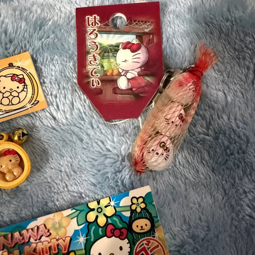 [BUNJANG] Hello Kitty Classic Strap Keychain 3 Types / 고전키티 스트랩 키링 3종 일괄