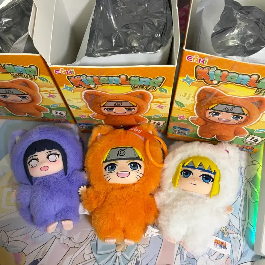 [BUNJANG] Kittenland Naruto Nabubu Plush Bundle Set / 나루토 키튼랜드 나부부 인형 나루토 히나타 미나토 일괄