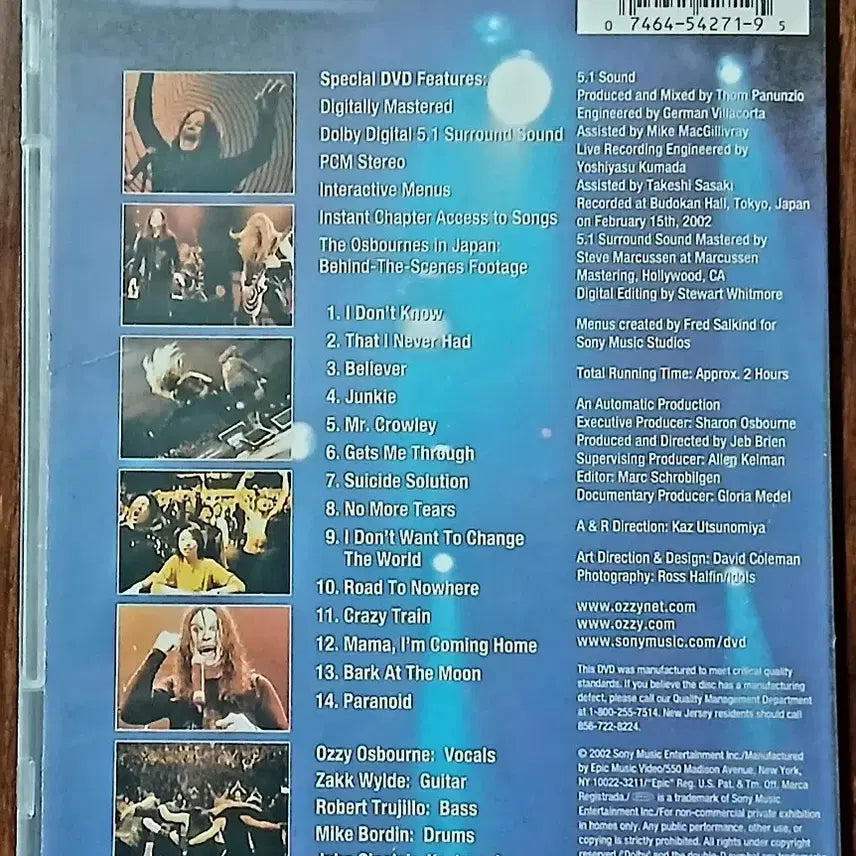 [BUNJANG] Ozzy Osbourne Live at Budokan DVD / DVD 오지 오스본 라이브 앳 부도칸