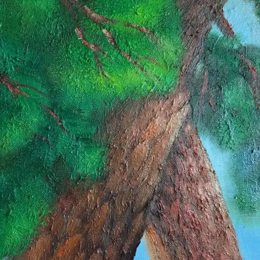 [BUNJANG] Pine Tree Oil Painting Landscape / 소나무 유화 그림 숲속 풍경